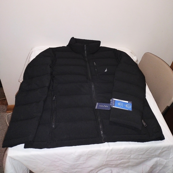Nautica Mens Black Water & Wind Resistant Puffer Jacket - Picture 2 of 14